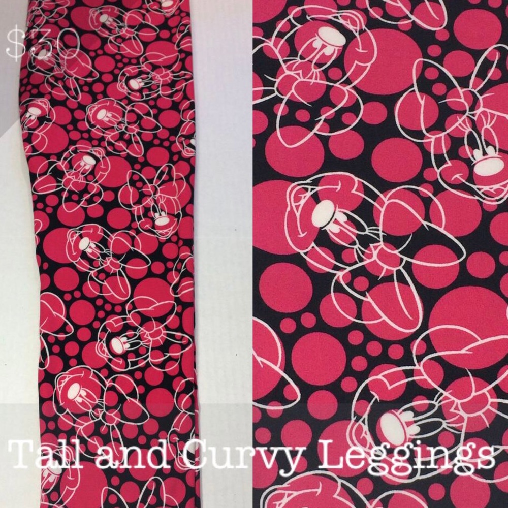 NWT Disney Minnie Polka Dot Leggings LuLaRoe TC 1.0